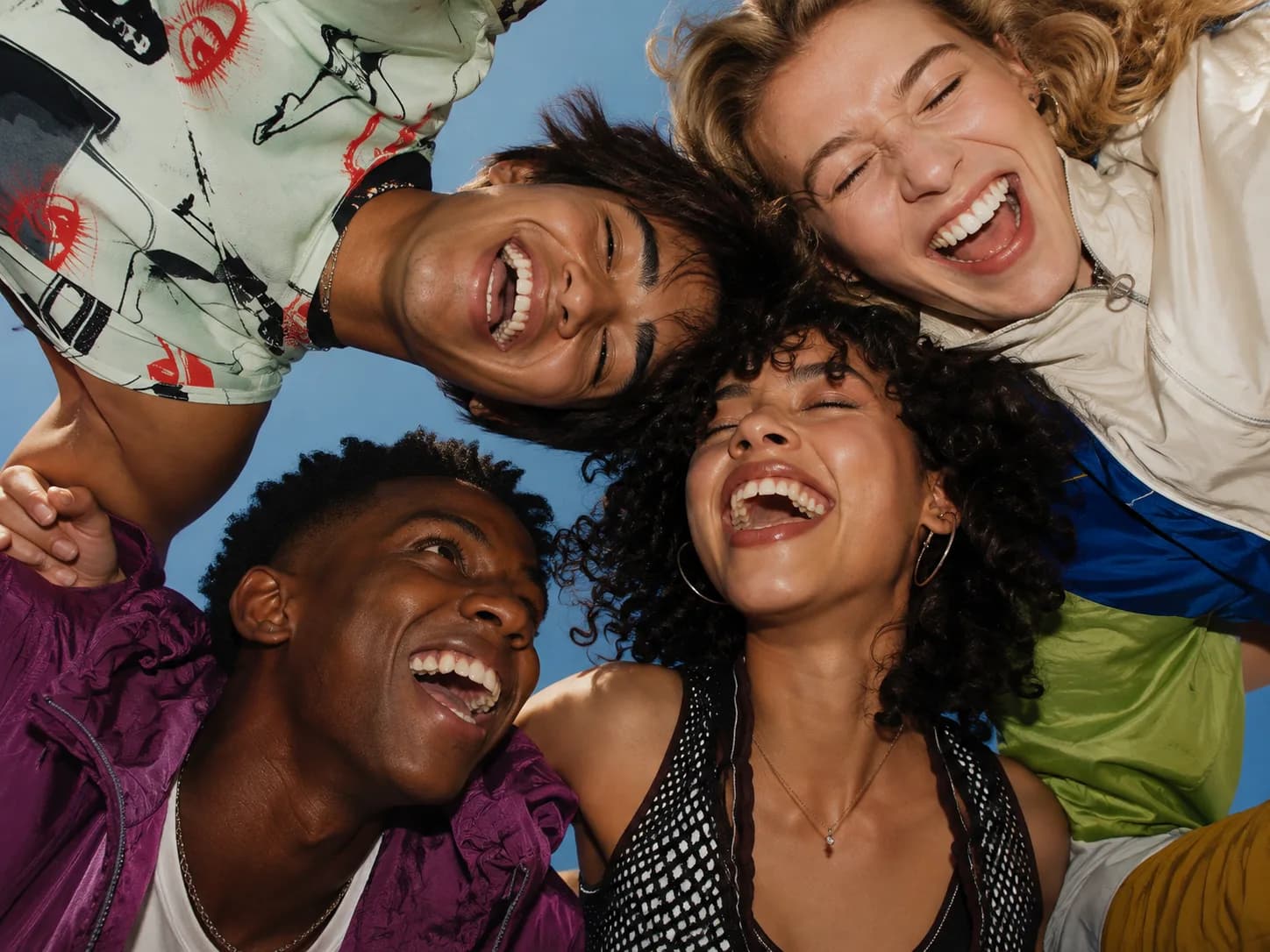 Friends laughing together