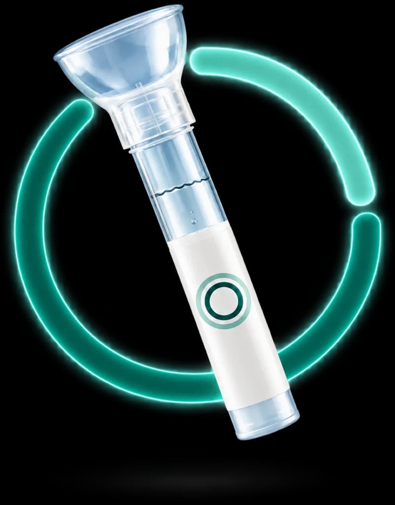 Illustrative OneOral saliva collection tube with a collection funnel